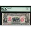 Image 1 : 1901 $10 Bison Legal Tender Note PCGS 35