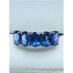 5) 10K ROSE GOLD TANZANITE RING