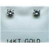 Image 2 : 6) 14K WHITE GOLD DIAMOND EARRINGS
