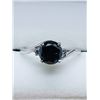 Image 1 : 7) 14K WHITE GOLD BLACK & WHITE DIAMOND RING