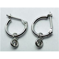 14) 14K WHITE GOLD DIAMOND EARRINGS