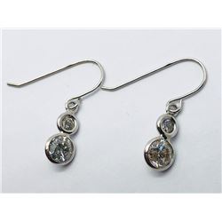 16) 14K WHITE GOLD DIAMOND EARRINGS