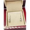 Image 2 : 16) 14K WHITE GOLD DIAMOND EARRINGS