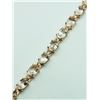 Image 1 : 18) STERLING SILVER MORGANITE BRACELET