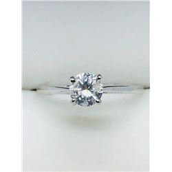 20) 10K WHITE GOLD DIAMOND RING