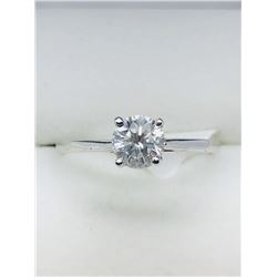 24) 10K WHITE GOLD DIAMOND RING