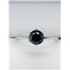 Image 1 : 26) 10K WHITE GOLD BLACK DIAMOND RING