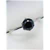 Image 2 : 26) 10K WHITE GOLD BLACK DIAMOND RING