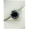 Image 2 : 32) 14K WHITE GOLD BLACK & WHITE DIAMOND RING