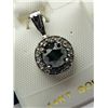 Image 2 : 35) 14K WHITE GOLD BLACK & WHITE DIAMOND PENDANT