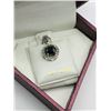 Image 3 : 35) 14K WHITE GOLD BLACK & WHITE DIAMOND PENDANT
