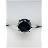 Image 1 : 36) 10K WHITE GOLD BLACK DIAMOND RING