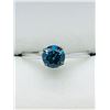Image 1 : 37) 10K WHITE GOLD BLUE DIAMOND RING