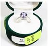 Image 1 : 45) 14K WHITE GOLD TANZANITE & DIAMOND RING
