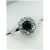 Image 2 : 48) 10K WHITE GOLD BLACK & WHITE DIAMOND RING