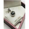 Image 2 : 49) 14K WHITE GOLD BLACK & WHITE DIAMOND PENDANT