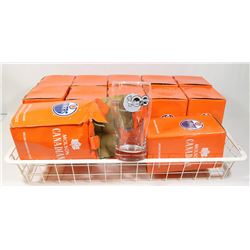 FLAT OF 12 OILERS (MOLSON CANADIAN) 20 OZ GLASSES