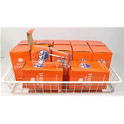 FLAT OF 12 OILERS (MOLSON CANADIAN) 20 OZ GLASSES
