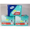 Image 1 : 3 ASSORTED BAGS OF TENA INCONTINENCE BRIEFS