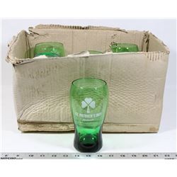 LOT OF 6 ST. PATRICKS DAY BEER GLASSES.