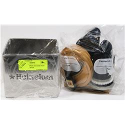 HEINEKEN NAPKIN HOLDER WITH COORS LIGHT BEER