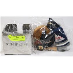 HEINEKEN NAPKIN HOLDER WITH COORS LIGHT BEER