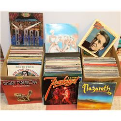 3 BOXES OF ASSORTED LP RECORDS.