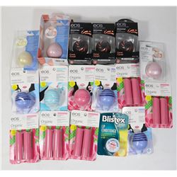 BAG OF ASSORTED LIP CARE.