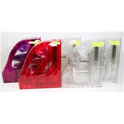 5PC DESK SET INCL DOCUMENT HOLDER, STAPLER &
