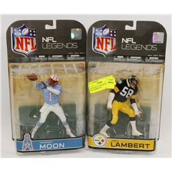 LOT OF 2 NFL LEGENDS FIGURES - JACK LAMBERT &