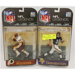 LOT OF 2 NFL LEGENDS FIGURES - FRAN TARKENTON &