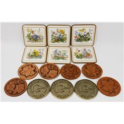 BUNDLE OF ASSORTED VINTAGE COASTERS INCLUDING
