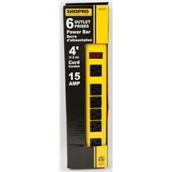NEW! 6 OUTLET, 4' POWER BAR