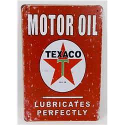 NEW! 12" X 8" TEXACO MOTOR OIL METAL SIGN