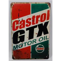 NEW! 12" X 8" CASTROL GTX MOTOR OIL METAL SIGN