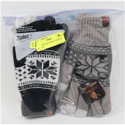 2PK LADIES HEAT WAVE TEXTING GLOVES.