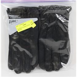 2PK MENS LEATHER GLOVES MEDIUM.