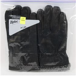 2PK MENS LEATHER GLOVES MEDIUM.