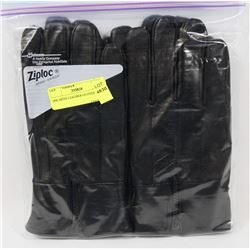 2PK MENS LEATHER GLOVES LARGE.