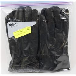 2PK MENS LEATHER GLOVES LARGE.