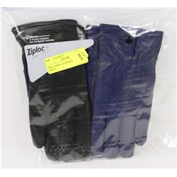 2PK LADIES LEATHER GLOVES LARGE.
