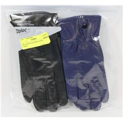 2PK LADIES LEATHER GLOVES LARGE.