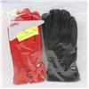 Image 1 : 2PK LADIES LEATHER GLOVES LARGE.
