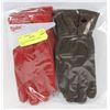 Image 1 : 2PK LADIES LEATHER GLOVES LARGE.