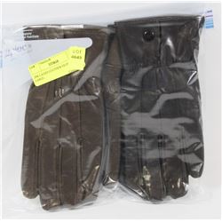2PK LADIES LEATHER GLOVES LARGE.