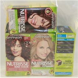 4 ASSORTED BOXES OF HAIR DYE