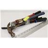 Image 1 : 2 ESTWING HAMMERS, PRY BAR & A SMALL PAIR OF BOLT