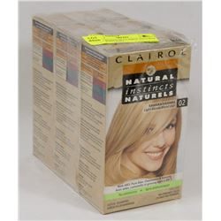 3 NEW BOXES OF CLAIROL NATURAL INSTINCTS LIGHT