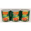 Image 1 : 3 X 2.84L CANS OF DICED PLUM TOMATOES B/B 2020