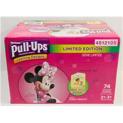 CASE OF 74 HUGGIES PULL-UPS DIAPERS